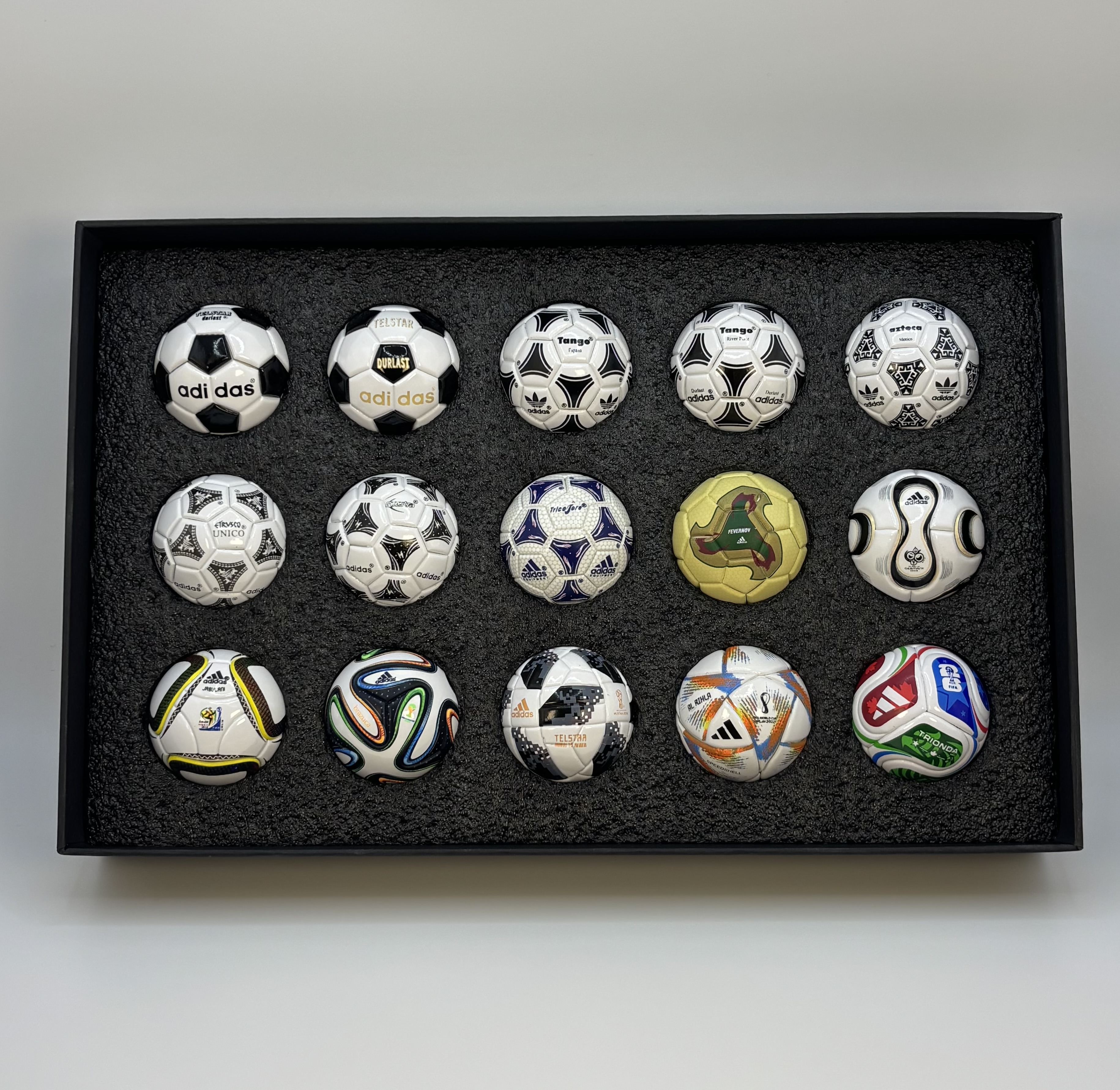 Holding the Mini World Cup Ball Set